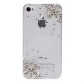 Design elegante Prata Flores com diamante coberto