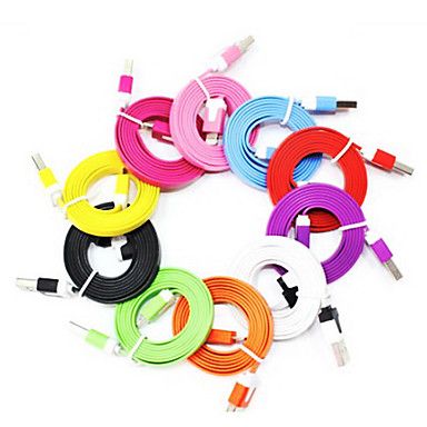 macarrão colorido usb 2.0 cabo de dados 10 cores